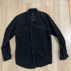 Rvca black corduroy shirt xl